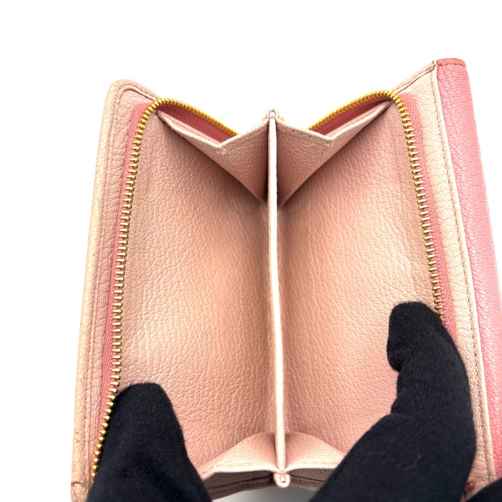 Miu Miu Two-Tone Pink Leather Wallet - Picture 8 of 8